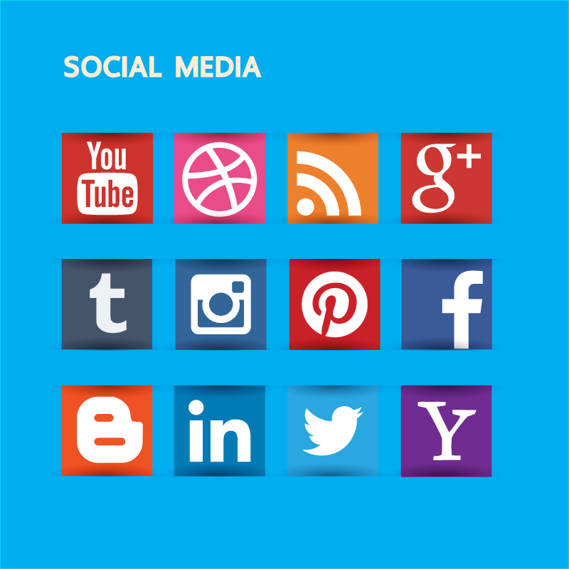 Social media design illustration